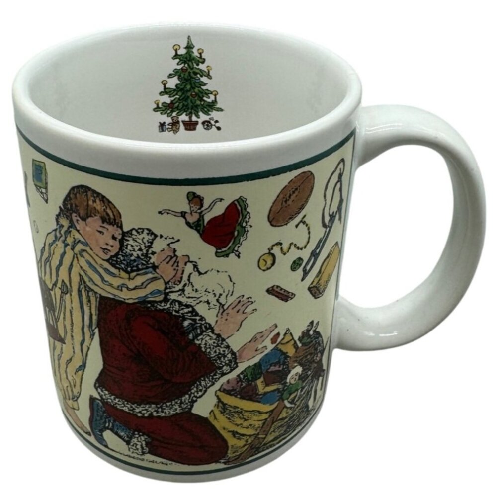 Vintage CIC Christmas Mug With Child & Santa Design Ceramic READ